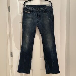 Rare vintage Y2K Diesel X Adidas low-rise boot-cut jeans - 32” X 32” (8-10)